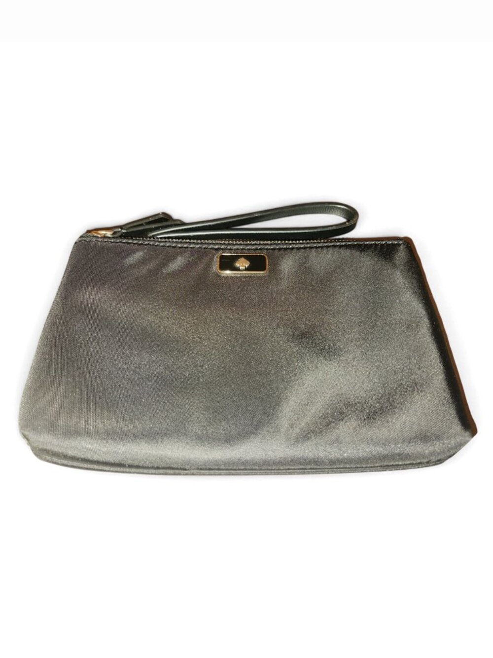 Kate Spade New York Black Satin Wristlet Clutch Zip Pouch